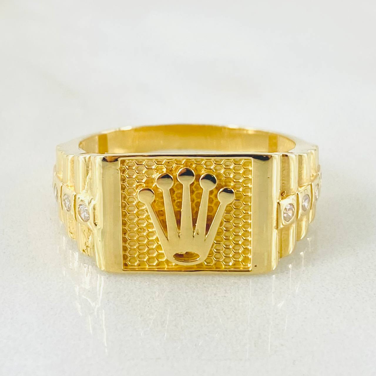 Anillo Correa Corona 6gr / T9 1/4 / Oro Amarillo 18K