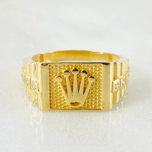 Anillo Correa Corona 6gr / T9 1/4 / Oro Amarillo 18K