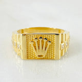 Crown Band Ring 5.6gr / Size 10 1/2 / 18K Gold