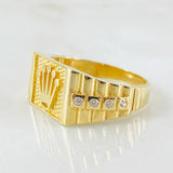 Crown Band Ring 5.6gr / Size 10 1/2 / 18K Gold
