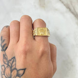 Crown Band Ring 5.6gr / Size 10 1/2 / 18K Gold