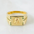 Anillo Rostro Cristo 5.95gr / T9 1/2 / Oro Amarillo 18K *