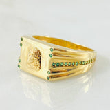 Anillo Rostro Cristo 5.95gr / T9 1/2 / Oro Amarillo 18K *