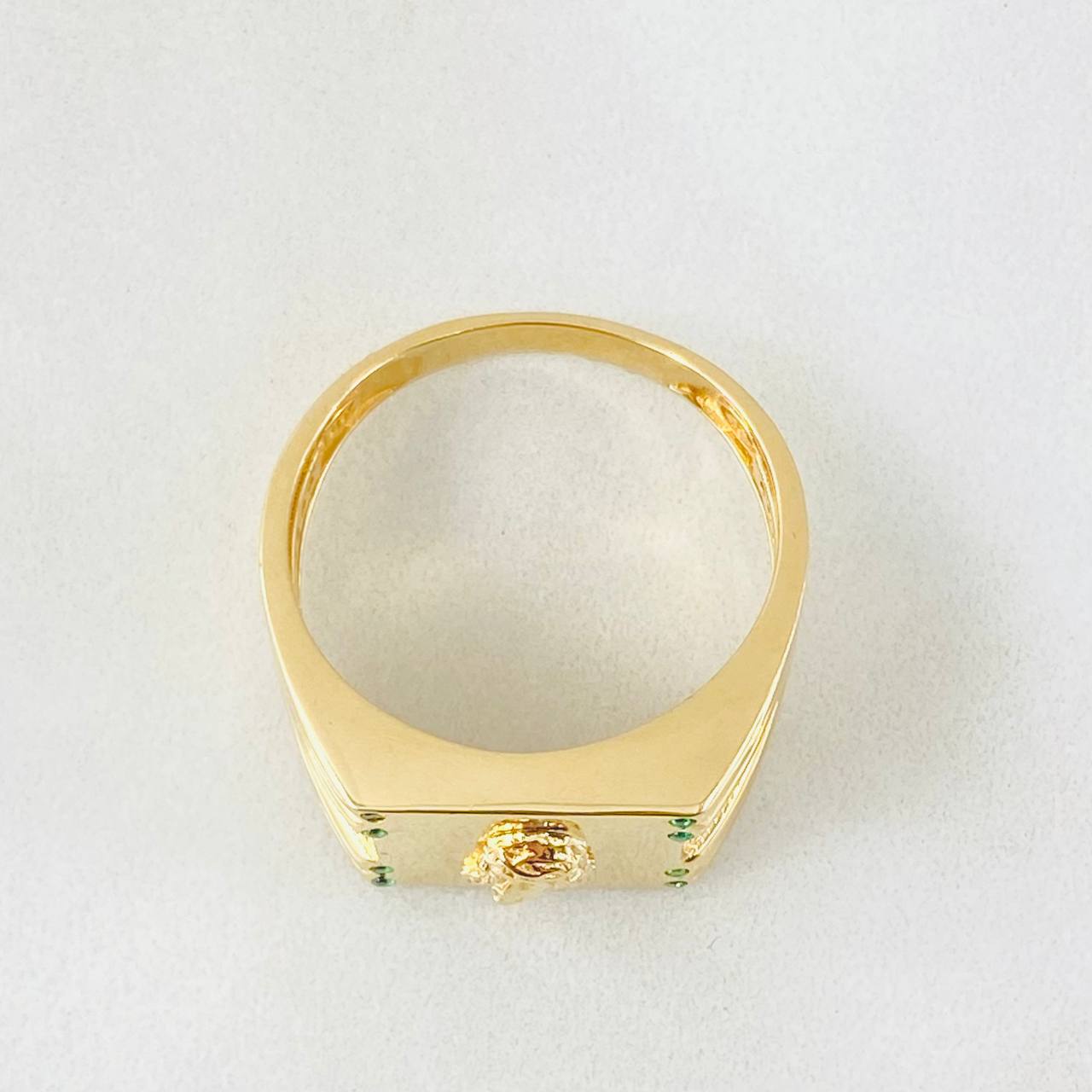 Anillo Rostro Cristo 5.95gr / T9 1/2 / Oro Amarillo 18K *