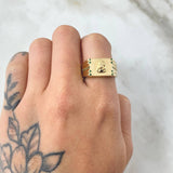 Anillo Rostro Cristo 5.95gr / T9 1/2 / Oro Amarillo 18K *