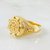Anillo Timón Móvil 9.25gr / T9 1/4 / Oro Amarillo 18K *