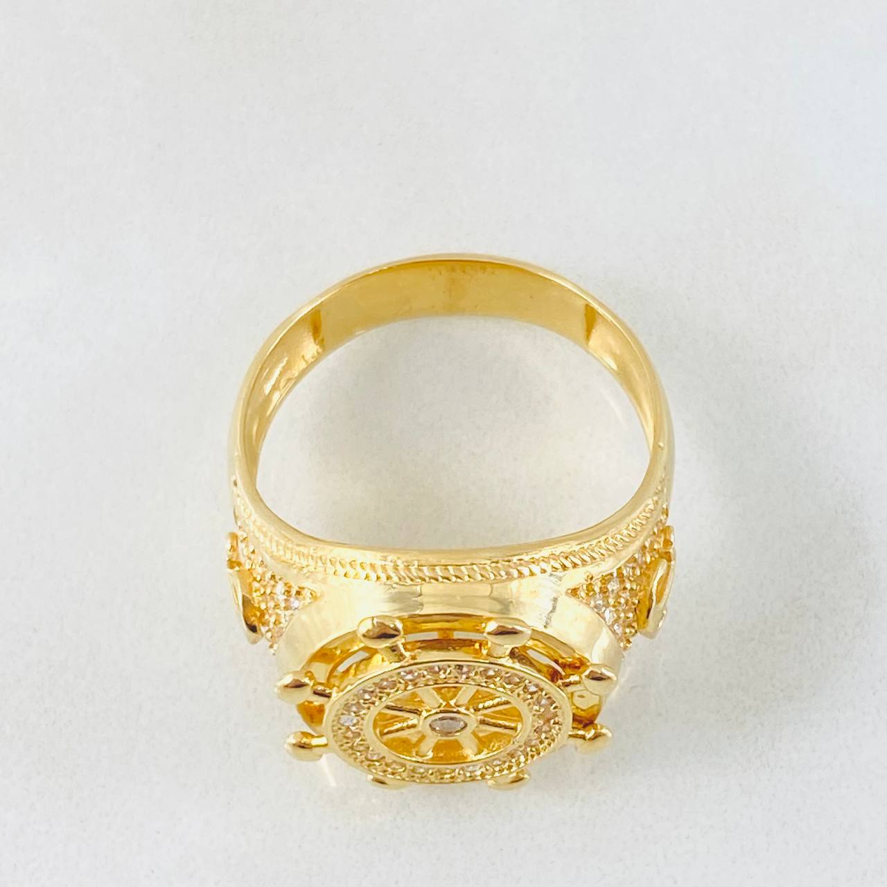 Anillo Timón Móvil 9.25gr / T9 1/4 / Oro Amarillo 18K *