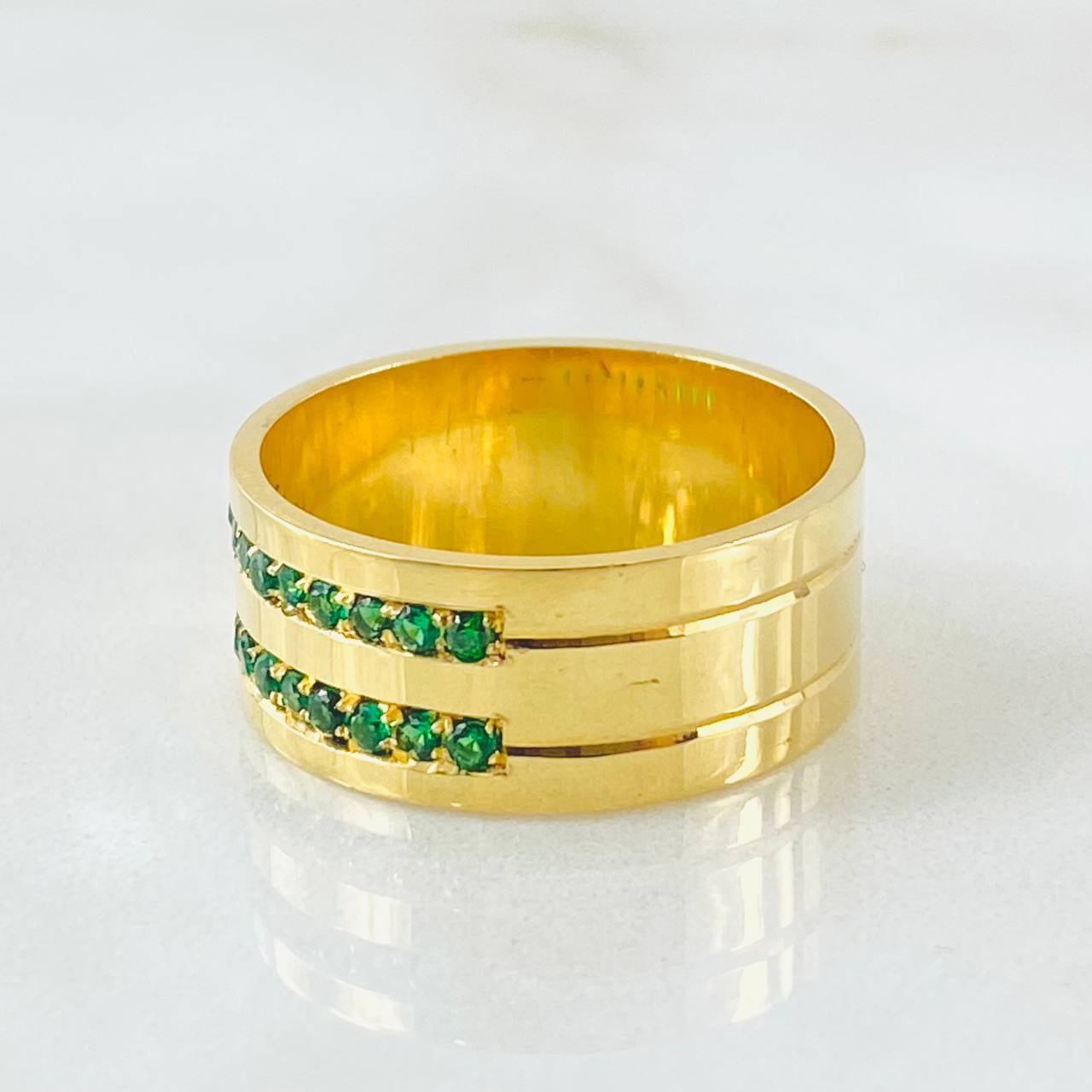 Thick Band Ring 10.7gr / T10 1/2 / 18K Gold *