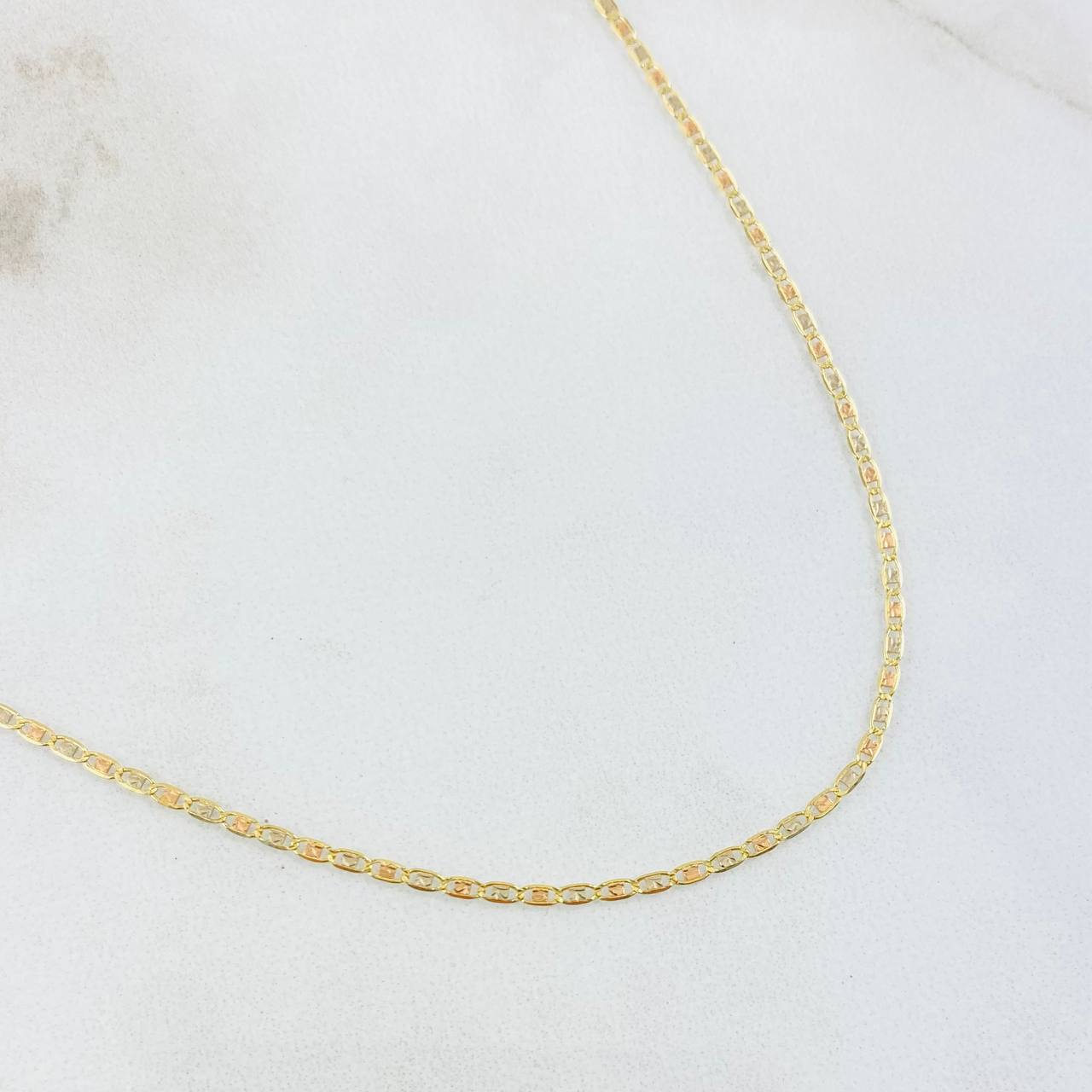 Flat Anchor Chain 1.25gr / 15 3/4 in / Three Golds +3 18K *