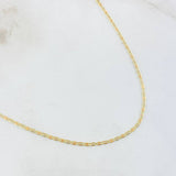Flat Anchor Chain 1.25gr / 15 3/4 in / Three Golds +3 18K *