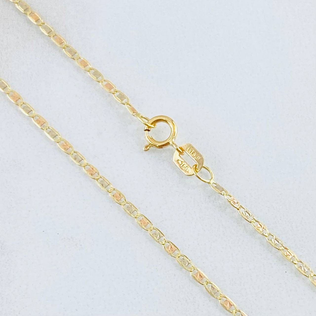 Flat Anchor Chain 1.25gr / 15 3/4 in / Three Golds +3 18K *