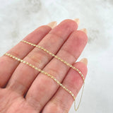 Flat Anchor Chain 1.25gr / 15 3/4 in / Three Golds +3 18K *