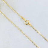 Flat Anchor Chain 1.3gr / 15 3/4 in / Three Golds +3 18K *