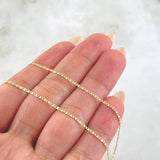 Flat Anchor Chain 1.3gr / 15 3/4 in / Three Golds +3 18K *