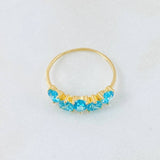 Hearts Line Ring 1.5gr / Size 6 / 18K Gold