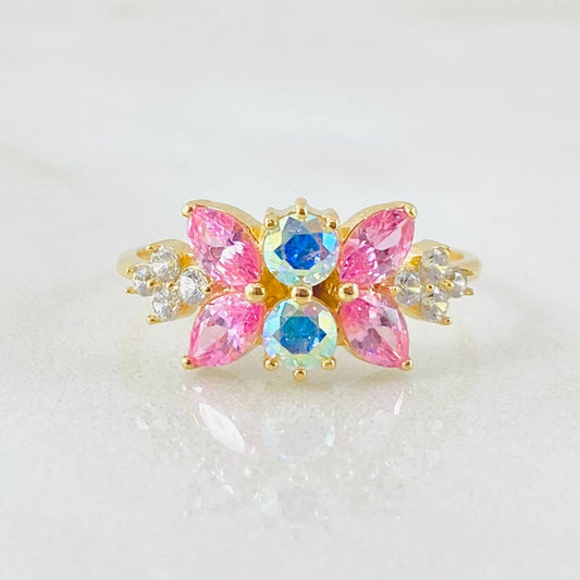 Anillo Muerdago Floral 2.1gr / T6 1/4 / Oro Amarillo 18K