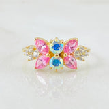 Anillo Muerdago Floral 2.1gr / T6 1/4 / Oro Amarillo 18K