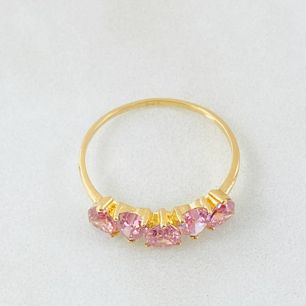 Anillo Corazones Línea 1.6gr / T7 / Oro Amarillo 18K