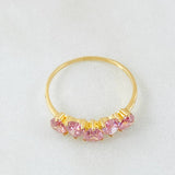 Anillo Corazones Línea 1.6gr / T7 / Oro Amarillo 18K
