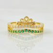 Crown Ring Pavonated 3.1gr / Size 4 1/2 / 18K Gold