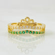 Anillo Corona Pavonada 3.25gr / T5 1/2 / Oro Amarillo 18K