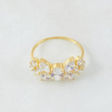 Anillo Hoja En Secuencia 2.6gr / T5 3/4 / Oro Amarillo 18K