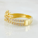 Anillo Corona Pavonada 3.35gr / T6 1/4 / Oro Amarillo 18K