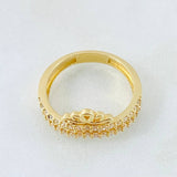 Anillo Corona Pavonada 3.35gr / T6 1/4 / Oro Amarillo 18K
