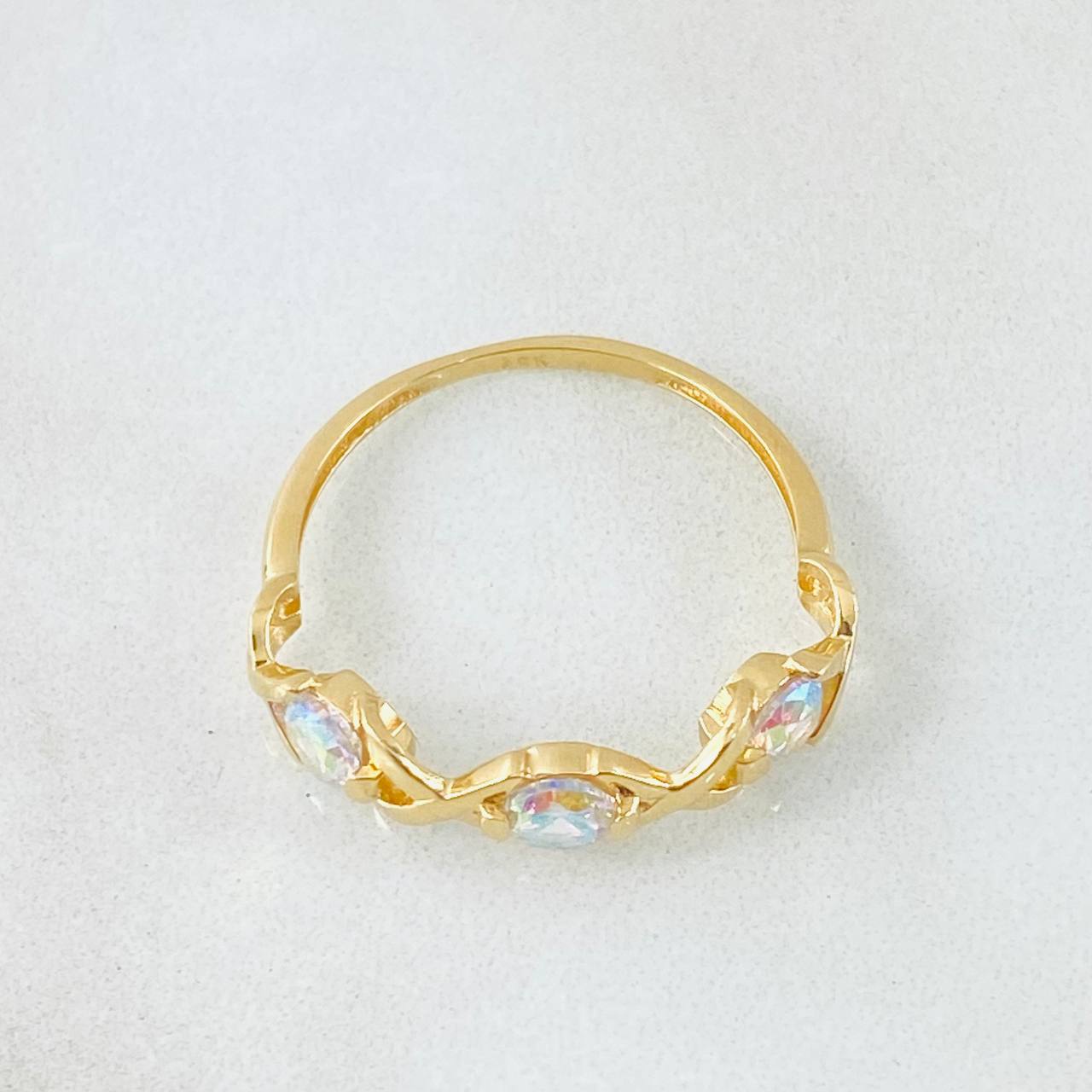 Anillo Prismal 2.35gr / T8 / Oro Amarillo 18K