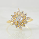 Anillo Flor Estrellada 1.9gr / T6 1/4 / Oro Amarillo 18K