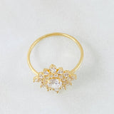 Anillo Flor Estrellada 1.9gr / T6 1/4 / Oro Amarillo 18K