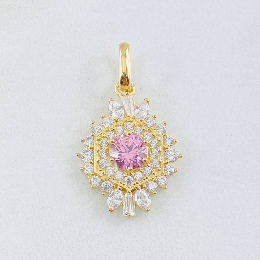 Nevada Hexagonal Pendant 2gr / 1in / 18K Gold