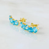 Topos Línea Corazones Celestes 2.7gr / Oro Amarillo 18K