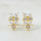 Stud Earrings Leaf In Sequence 3.1 g / 1.5 cm Yellow Gold 18K Nac.Esp.