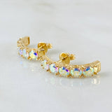 Stud Earrings Linea Tupida 3.55 g / 2.8 cm Yellow Gold 18K Nac.Esp.