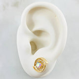 Topos Halo Iridiscente 3.25gr / Oro Amarillo 18K