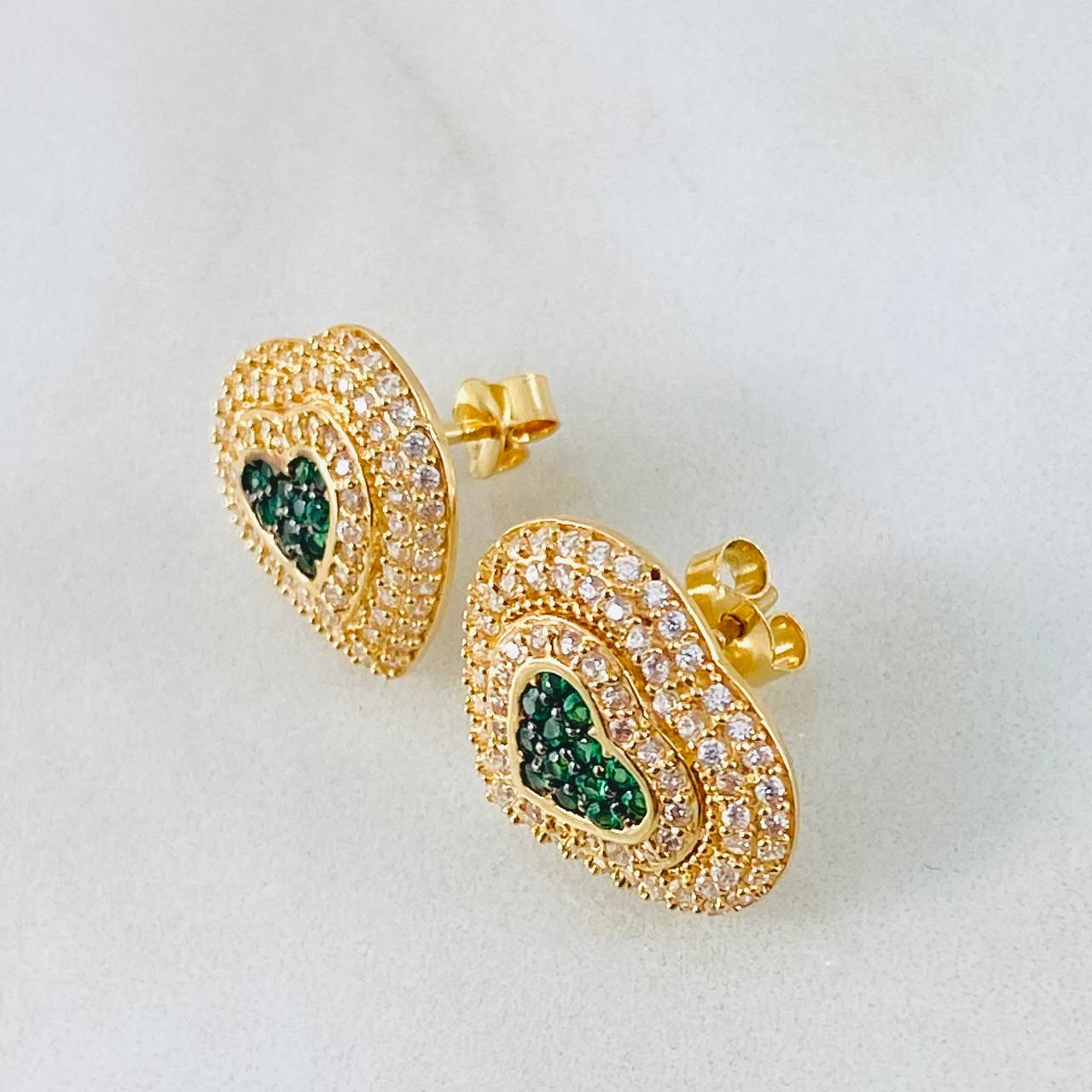 Topos Halo Corazón Túpido 4.8gr / Oro Amarillo 18K