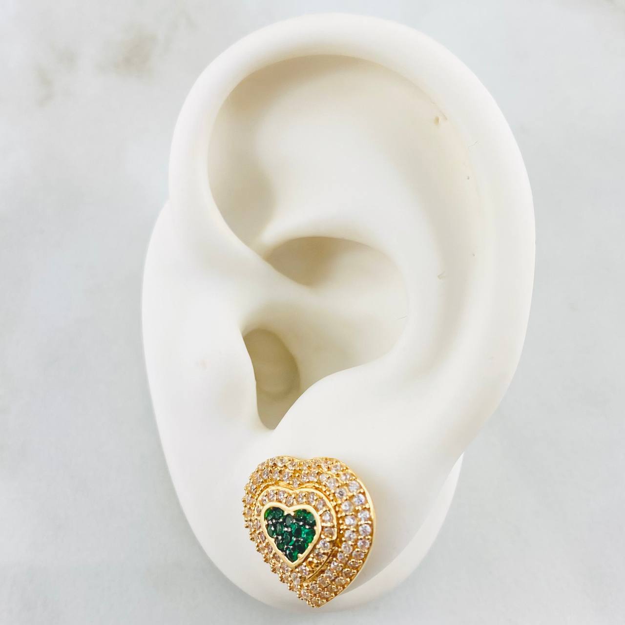Topos Halo Corazón Túpido 4.8gr / Oro Amarillo 18K