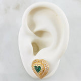 Topos Halo Corazón Túpido 4.8gr / Oro Amarillo 18K
