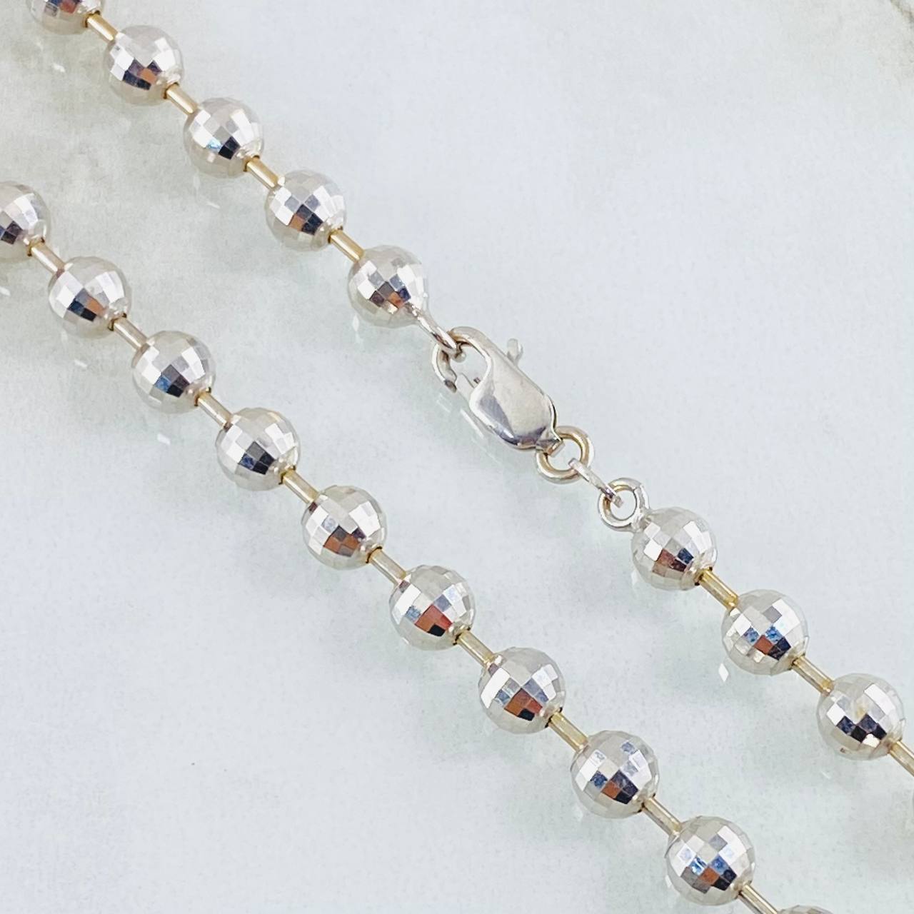 Cadena Militar 28.25gr / 27 1/2 in / Oro Blanco +3 18K
