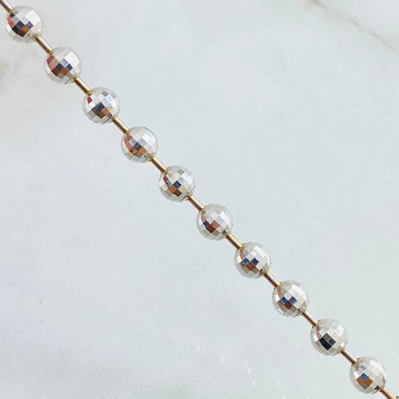 Cadena Militar 28.25gr / 27 1/2 in / Oro Blanco +3 18K