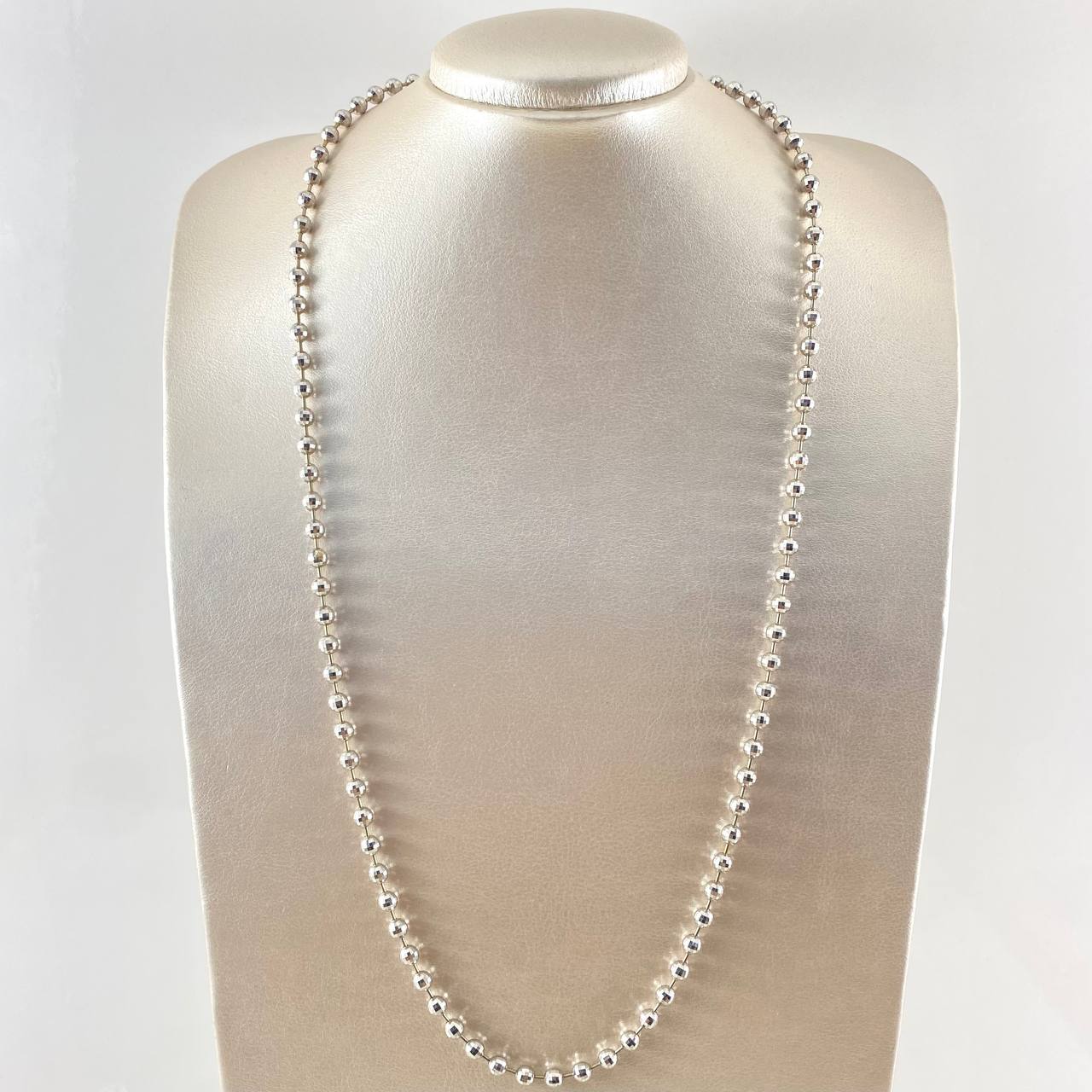 Cadena Militar 28.25gr / 27 1/2 in / Oro Blanco +3 18K
