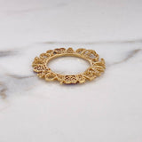 Dije Bendecida Por Dios 5.8gr / 3.6cm / Circones Blancos Fucsias Oro Amarillo 18K $