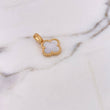Pendant Clover 5.75gr / 2.7cm / White Mother of Pearl 18K Yellow Gold #
