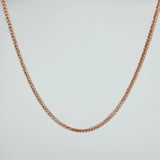 Franco Chain 2.2 g / 19 3/4 in / 1.36 mm Two-Tone White Rose 18K