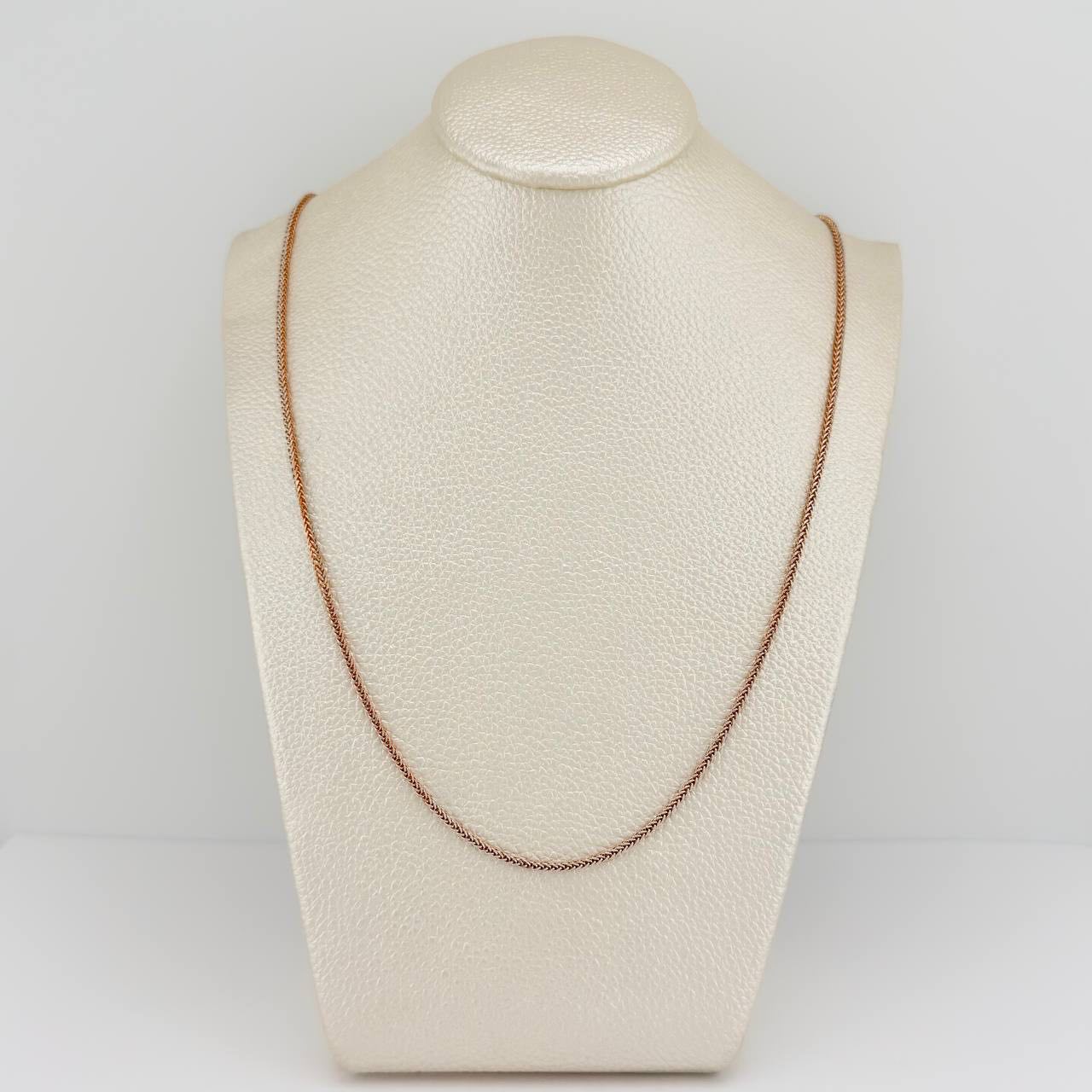 Franco Chain 2.6 g / 23 3/4 in / 1.36 mm Two-Tone White and Rose Gold 18K