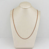 Franco Chain 2.6 g / 23 3/4 in / 1.36 mm Two-Tone White and Rose Gold 18K