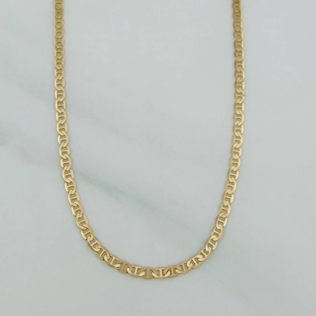 Cadena Escalera Plana 3.3 g / 23 3/4 in / 2.56 mm Oro Amarillo 18K