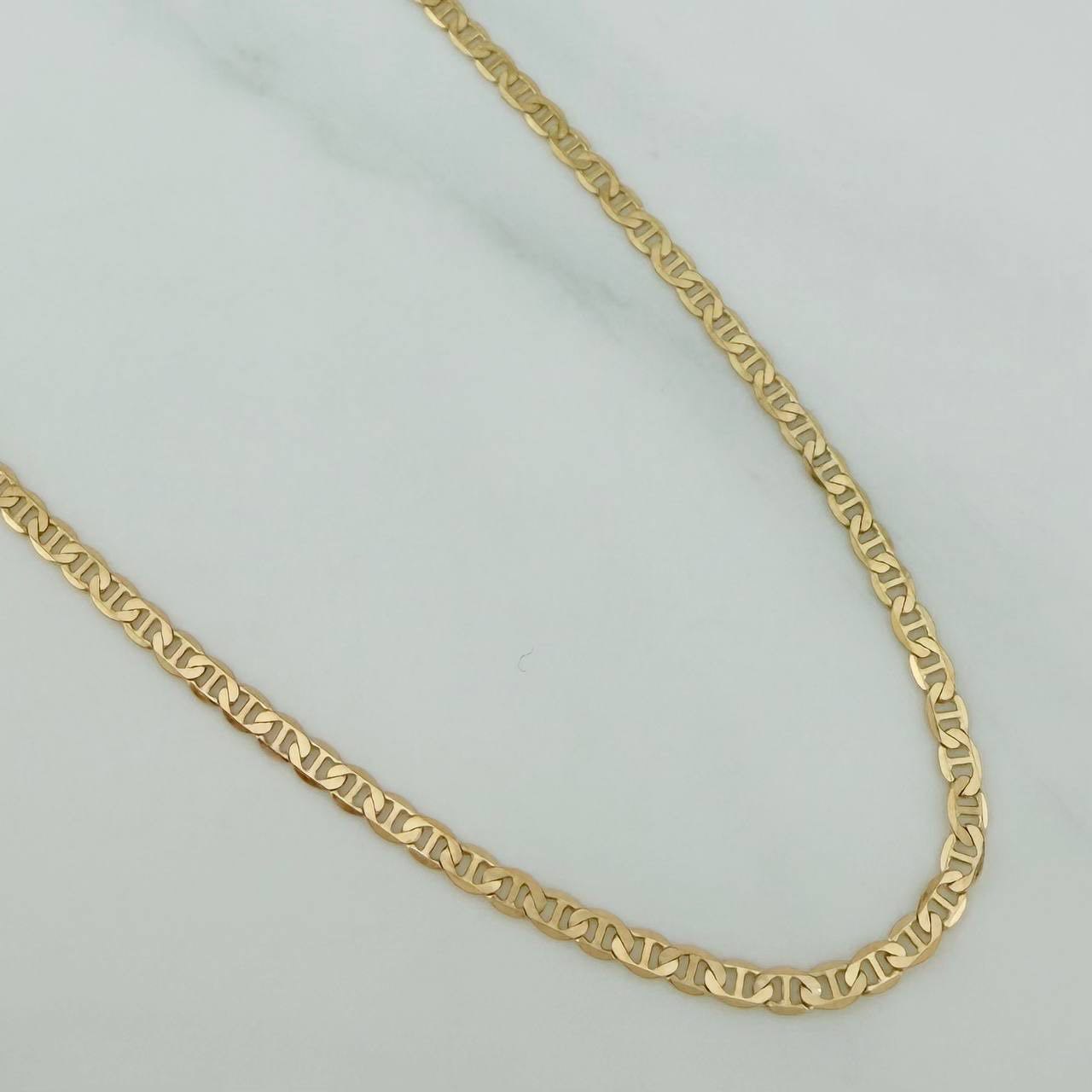 Cadena Escalera Plana 2.4 g / 23 3/4 in / 0.8 mm Oro Amarillo 18K