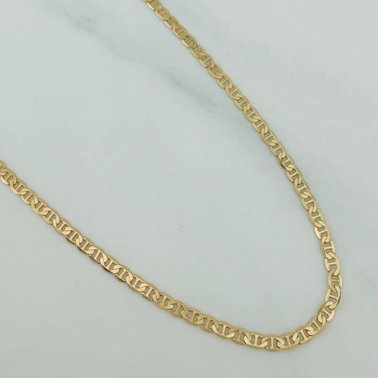 Cadena Escalera Plana 2.25 g / 23 3/4 in / 0.8 mm Oro Amarillo 18K